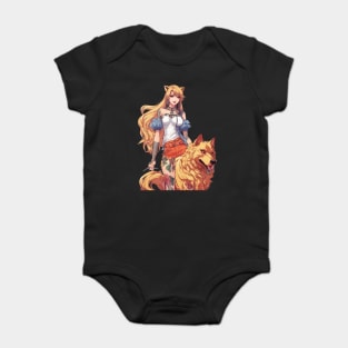 Werewolf Anime Girl Baby Bodysuit